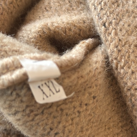 Mixed Tan Keiledescope Print Cotton & Wool Dolman Plus Size Sweater Size XXL - Picture 10 of 13